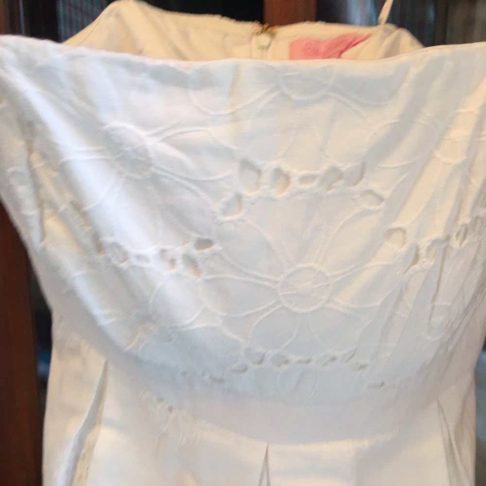 Lilly Pulitzer White Pleated Strapless Sundress - Picture 11 of 16